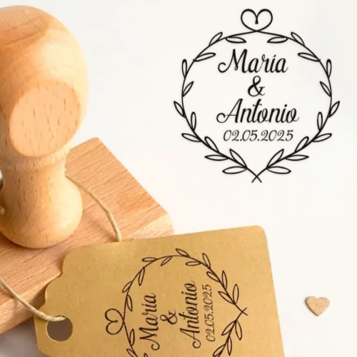 Sello Boda HeartLeaft