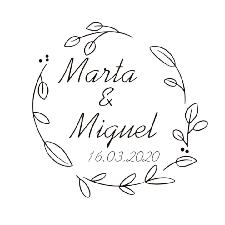 Sello Boda Minimal