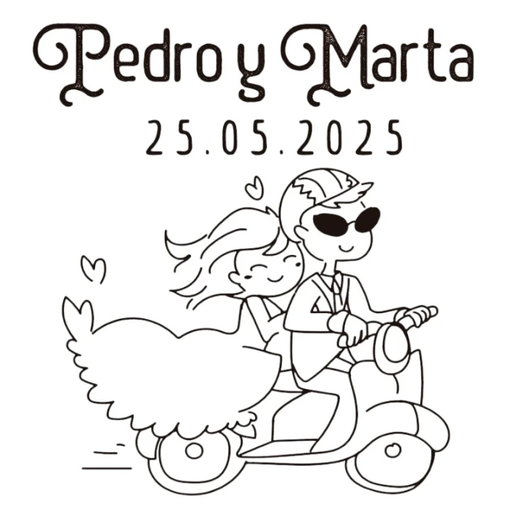 Sello Boda Moto