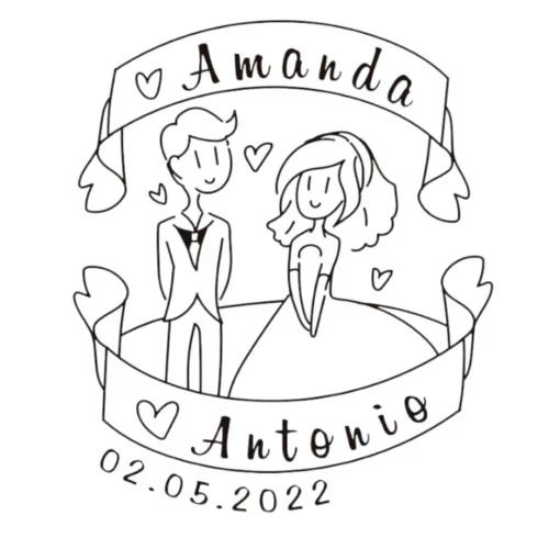 Sello Boda Portrait