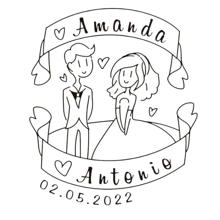 Sello Boda Portrait