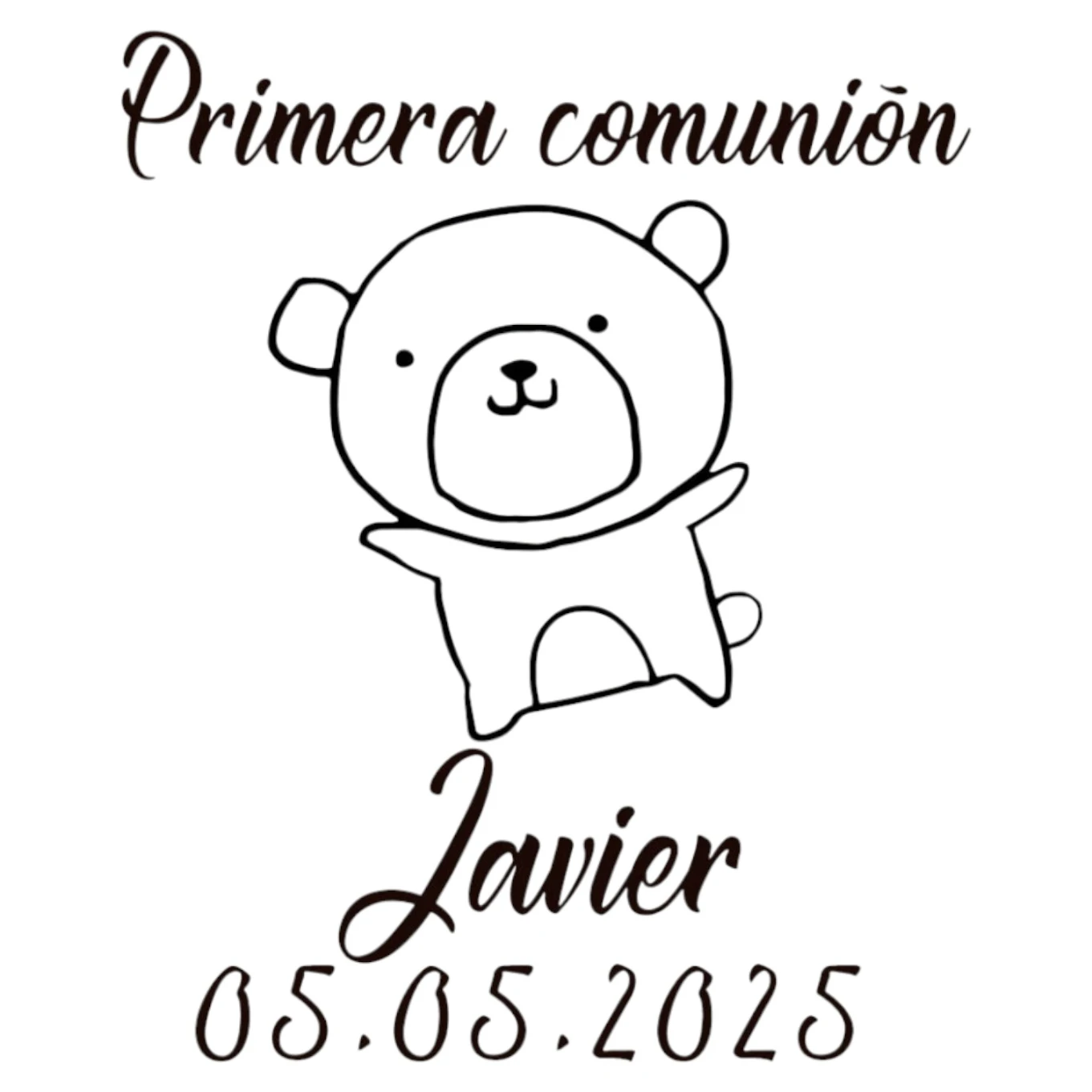 Sello Comunión Bear