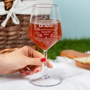 Copa de vino de plástico personalizada