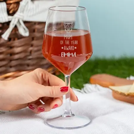 Copa de vino de plástico personalizada