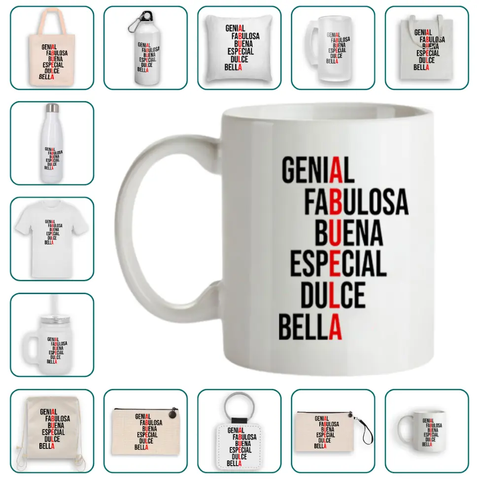 Genial, fabulosa, buena, especial, dulce, bella