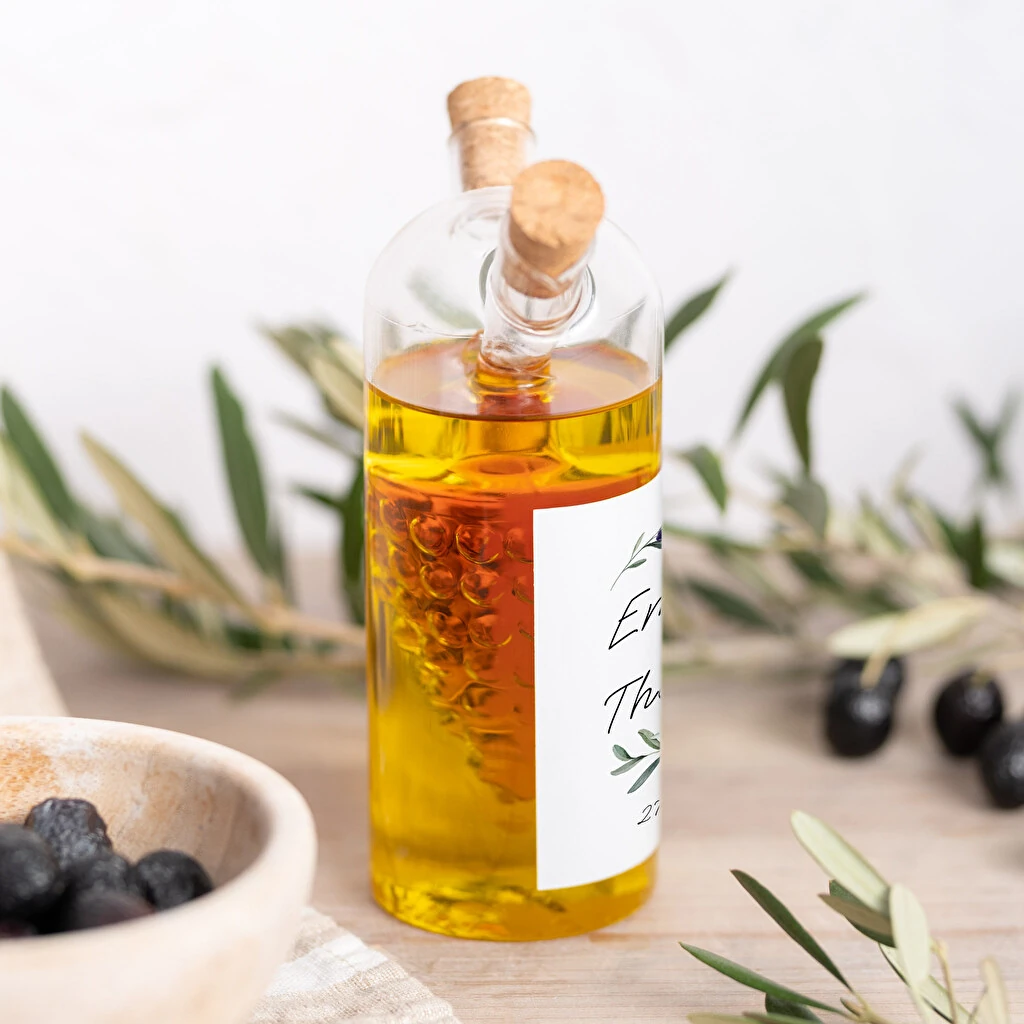 Aceitera y Vinagrera en Botella de Cristal Personalizada