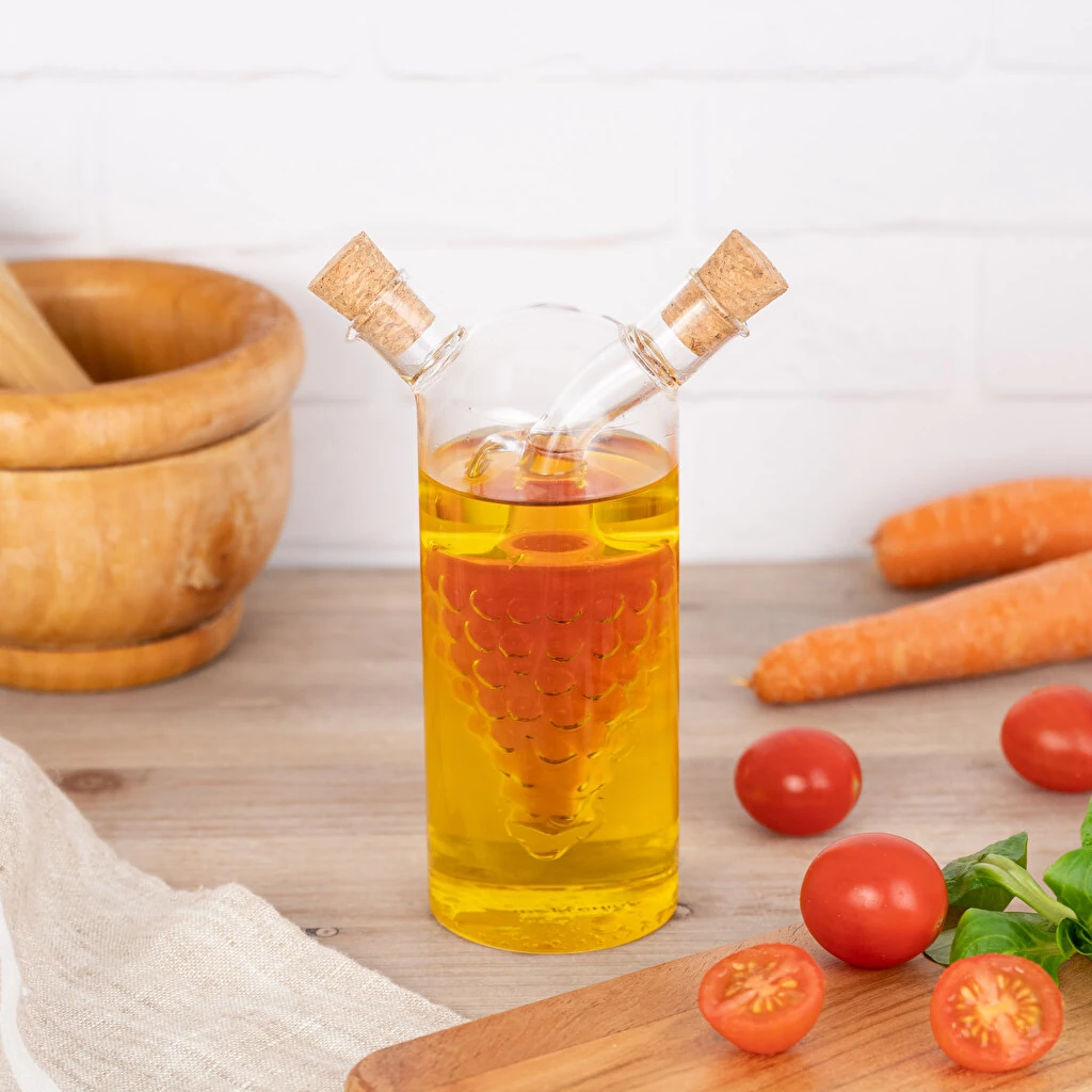 Aceitera y Vinagrera en Botella de Cristal Personalizada