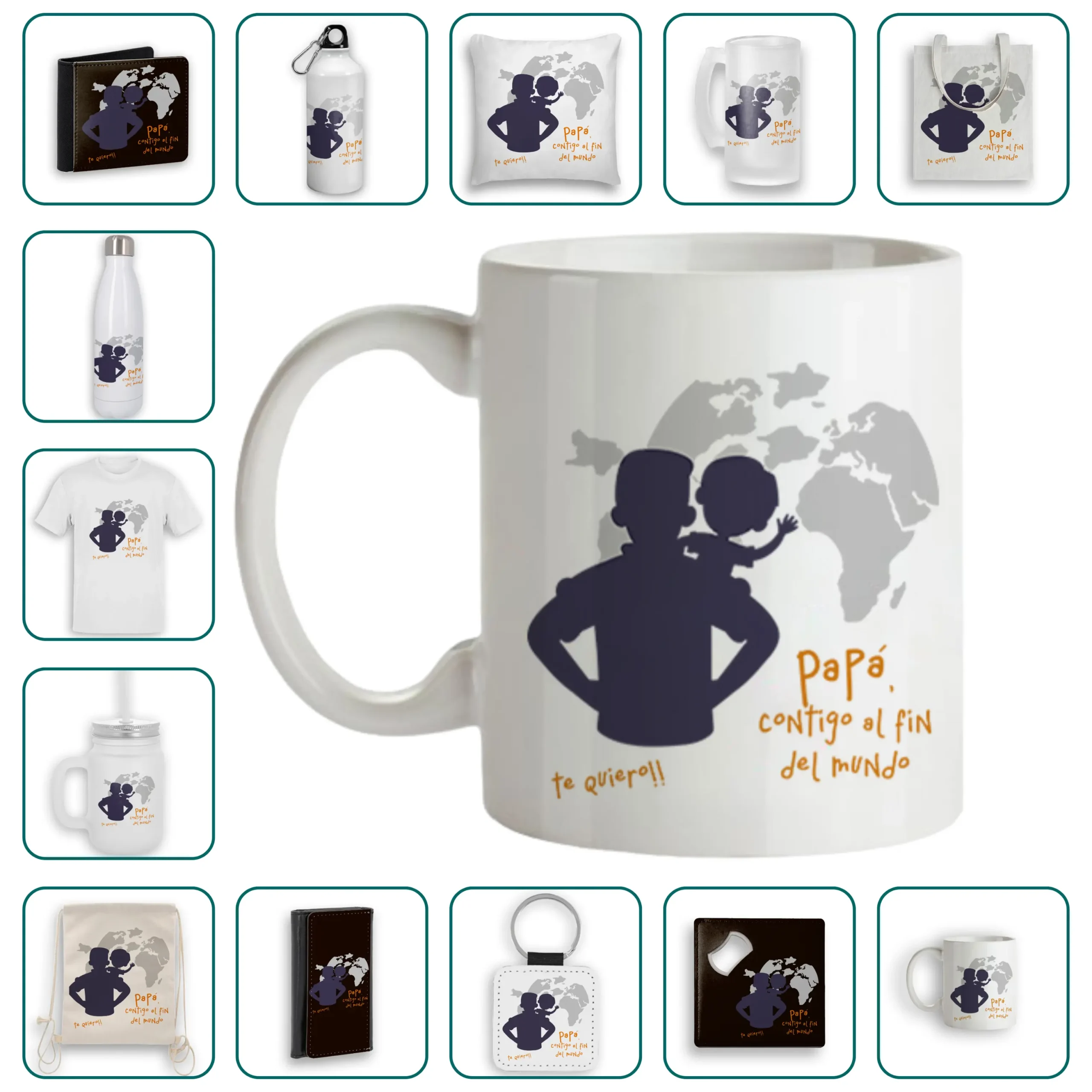 Papá, contigo al fin del mundo. Te quiero