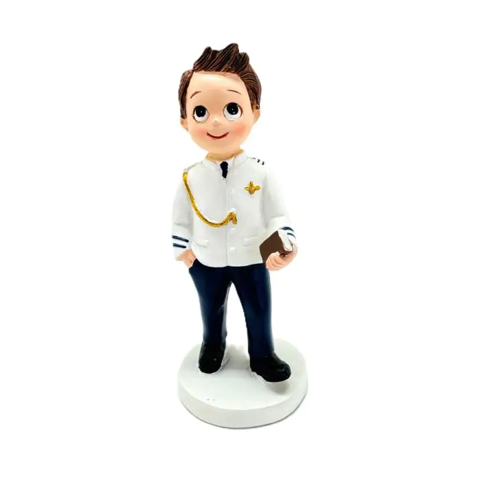 Figura para pastel Comunión Almirante blanco