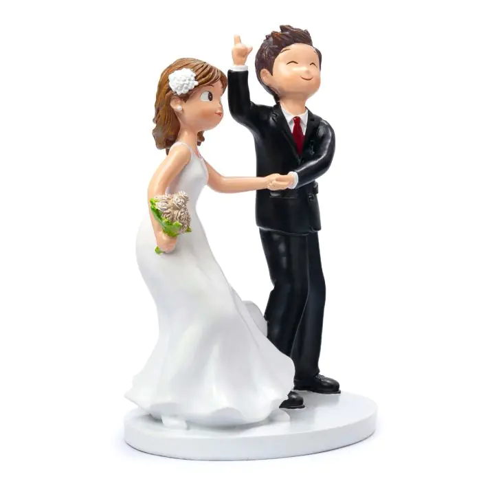 Figura pastel Boda novios vaya juerga