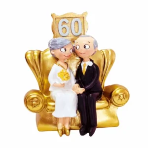 Figura pastel Pop&Fun Bodas de Diamante 60 Años