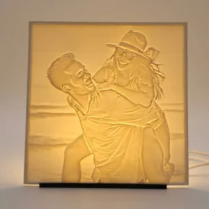 Litofanía 3D Personalizada con Soporte – Placa de Luz con Foto