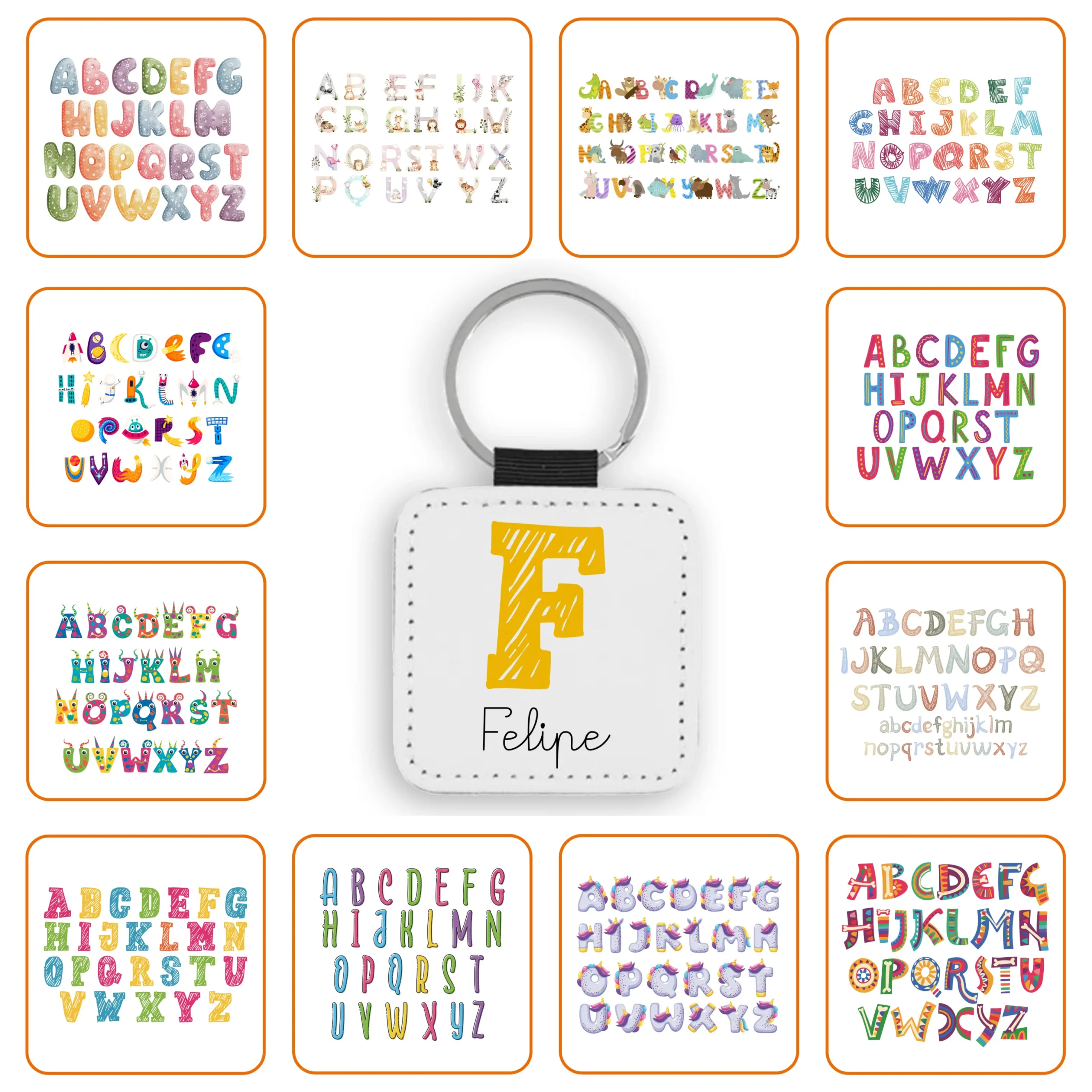 Llavero Cuadrado Polipiel