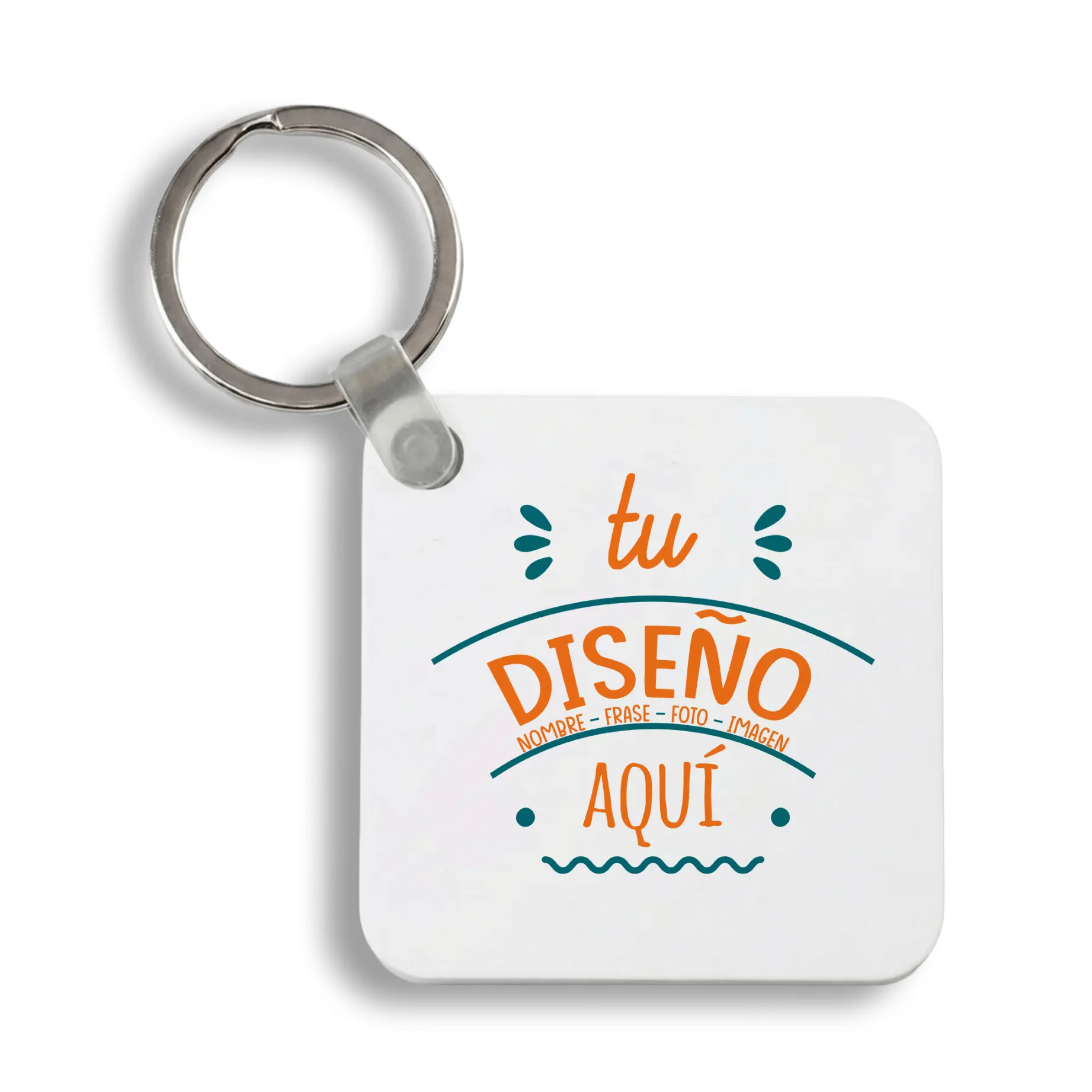 Llavero Metal Cuadrado Personalizado