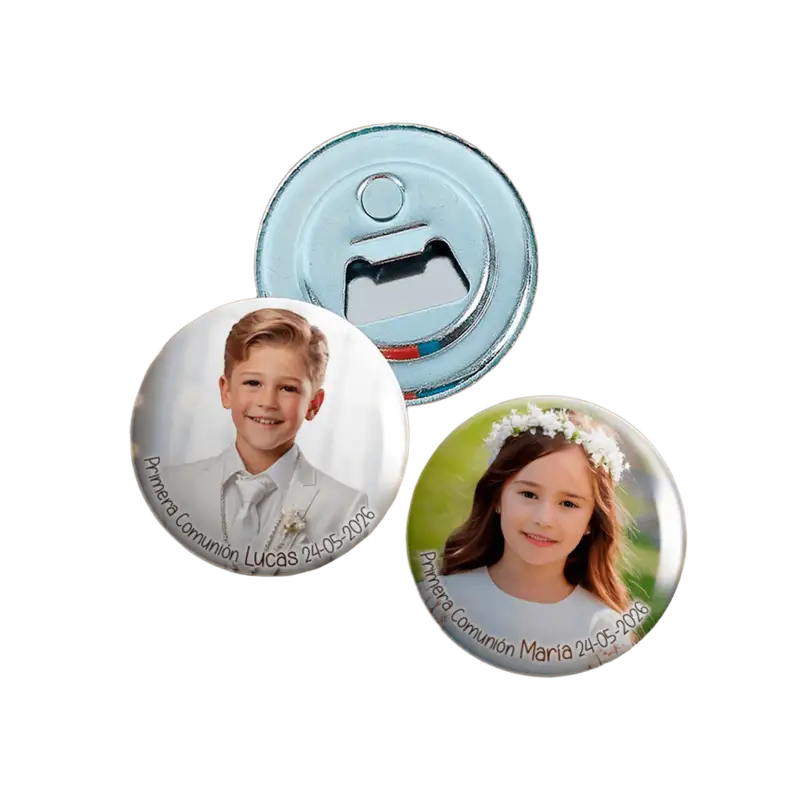 Chapa Imán/Abridor Personalizada Comunión