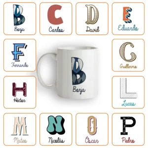 Taza personalizada con Inicial