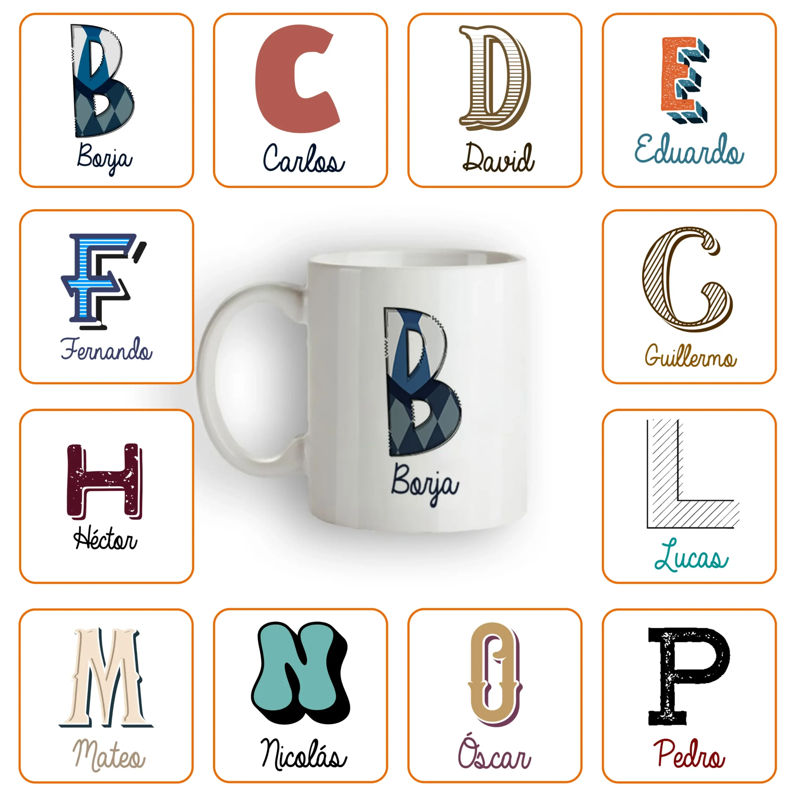 Taza personalizada con Inicial