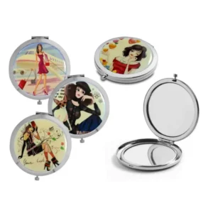 Espejo de metal redondo chicas