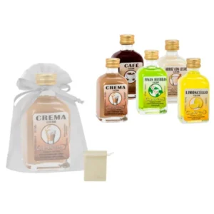 Licor frasca con bolsa de tul