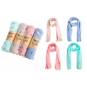 Pañuelo piñas y flamencos con presentación kraft