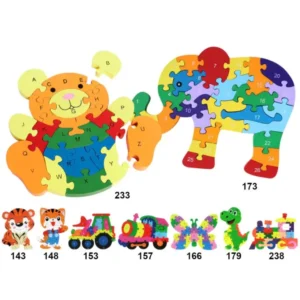 Puzzle educativo de madera Letras y Números