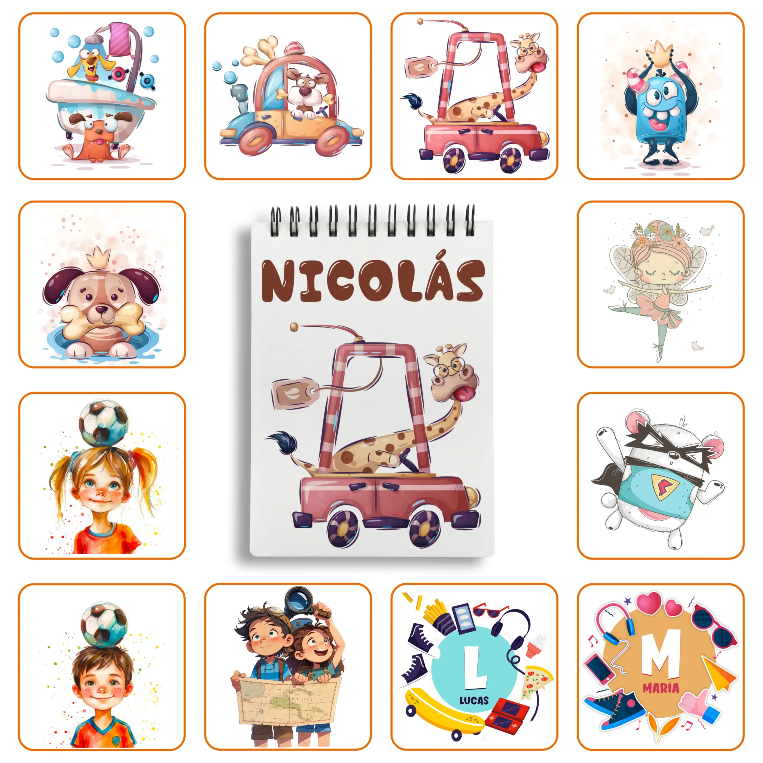 Bloc de Anillas A6 personalizado con diseño elegido