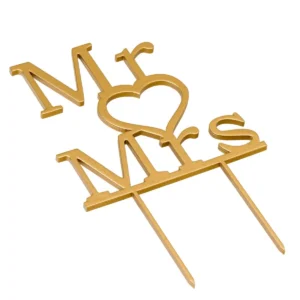 Cake Topper Madera Mr y Mrs para tarta de boda