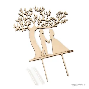 Cake Topper Madera Novios Árbol de la Vida