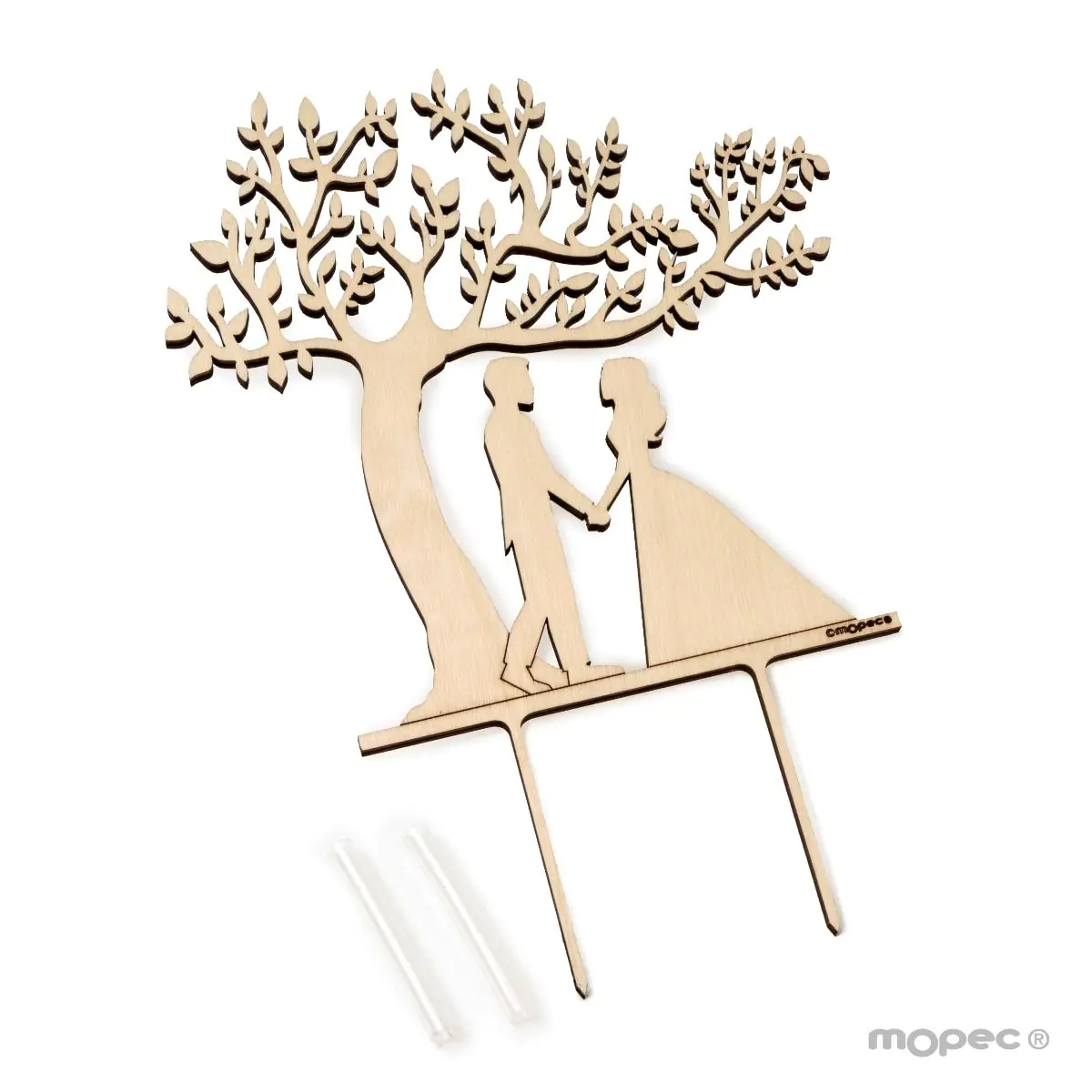 Cake Topper Madera Novios Árbol de la Vida