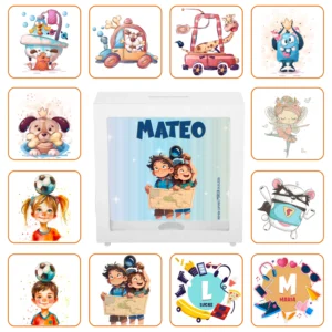 Hucha personalizada con diseño elegido