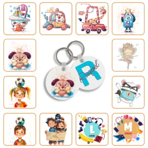 Llavero Metal Redondo personalizado con diseño elegido