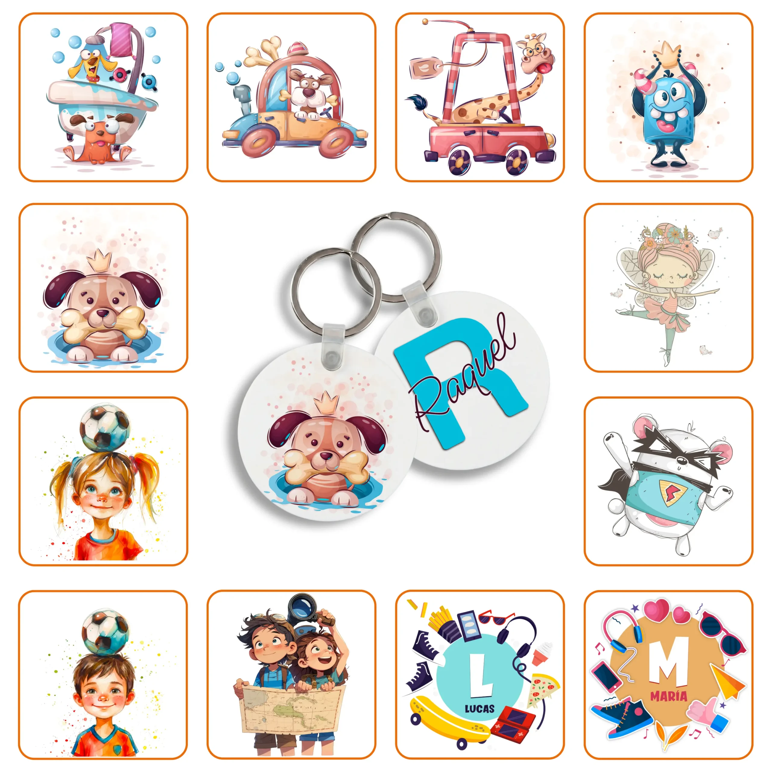 Llavero Metal Redondo personalizado con diseño elegido