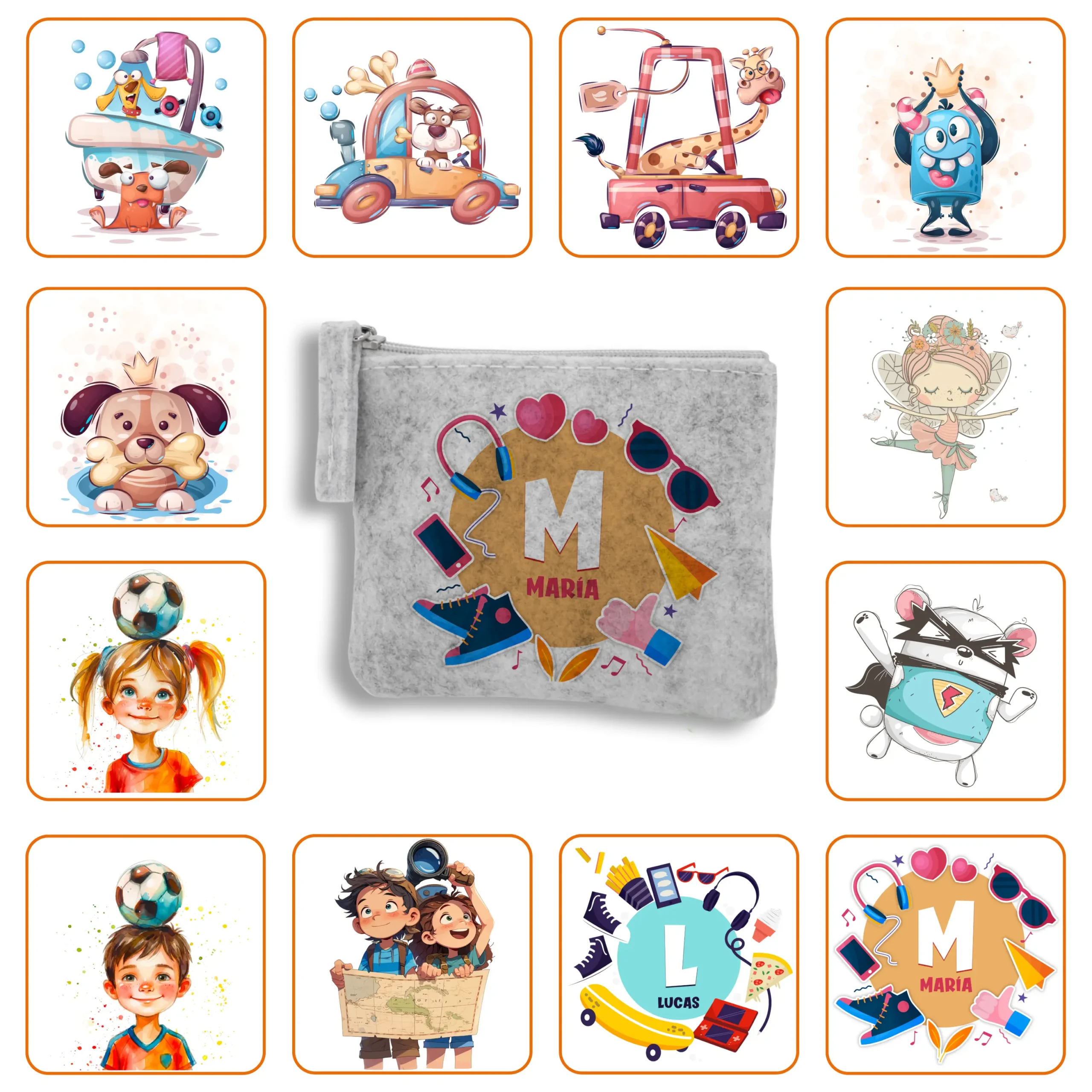 Monedero Fieltro personalizado con diseño elegido