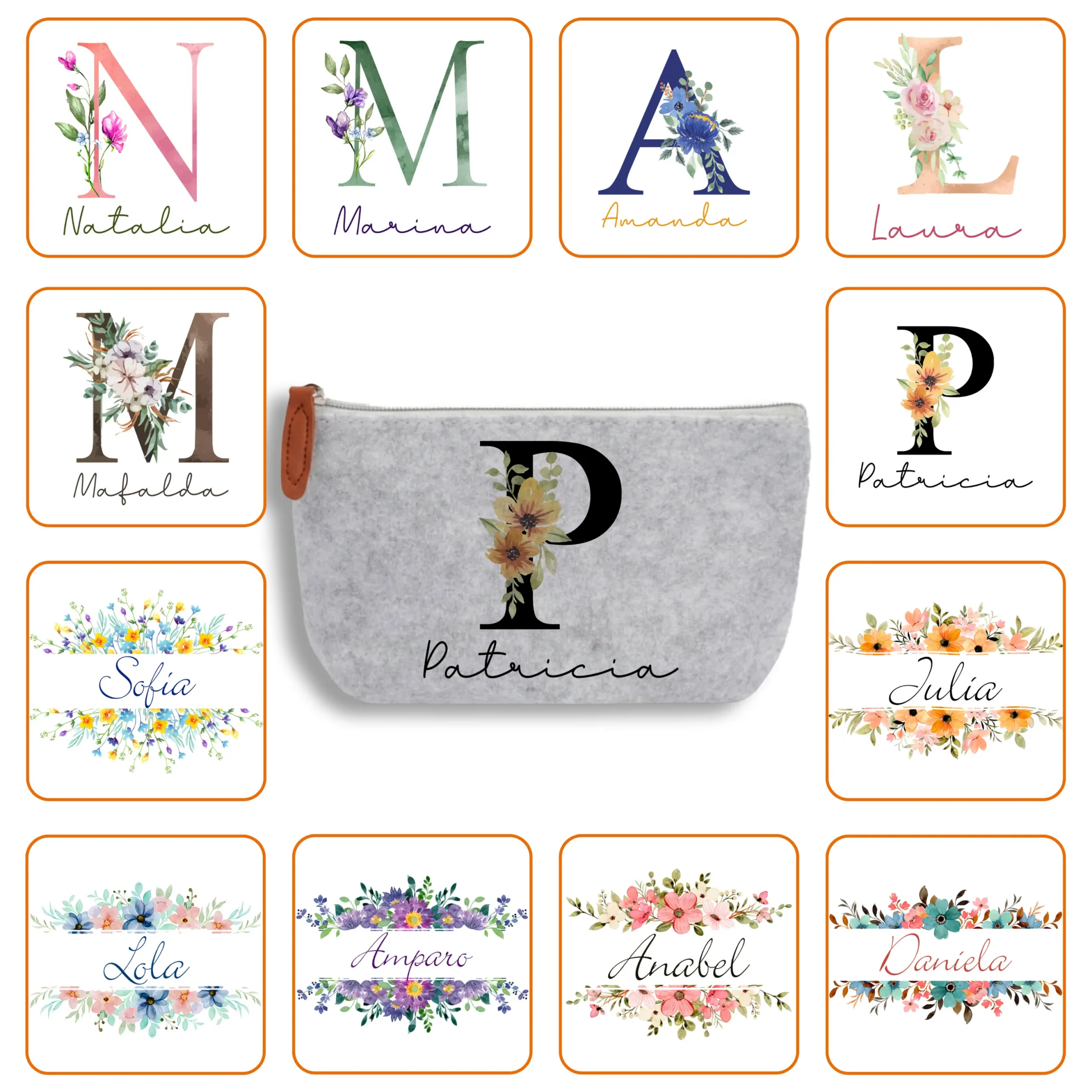 Neceser de Fieltro Personalizado con diseño elegido