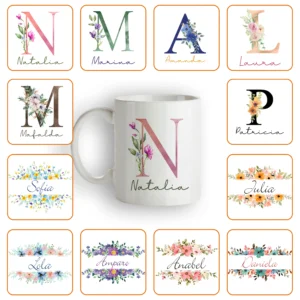 Taza blanca Personalizada con diseño elegido