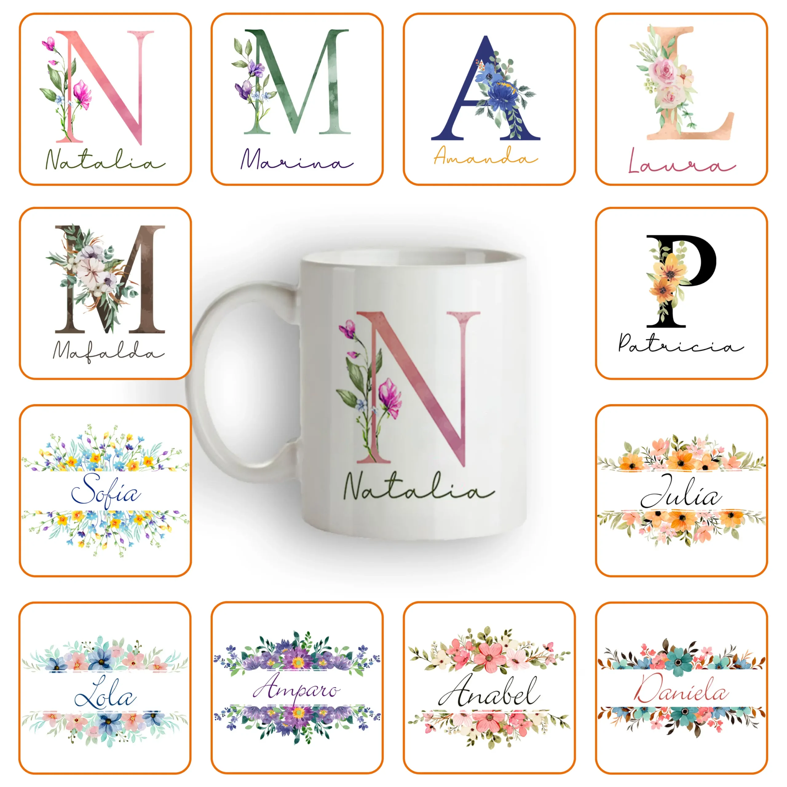 Taza blanca Personalizada con diseño elegido