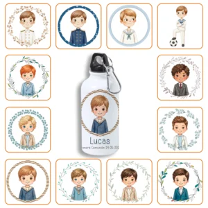 Botella de Aluminio 400 ml Niño Comunión