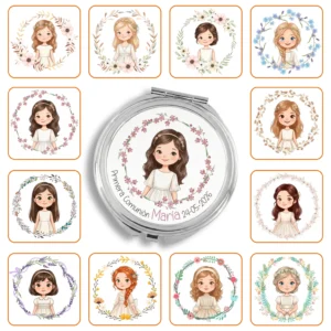 Espejo Redondo Personalizado Niña Comunión