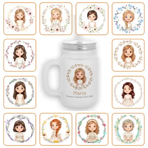 Jarra con pajita Personalizada Niña Comunión