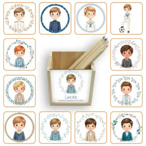 Lapicero de Madera Personalizado Niño Comunión