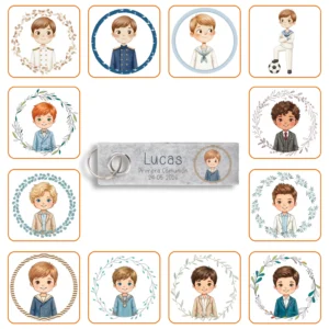 Llavero de Fieltro Personalizado Niño Comunión