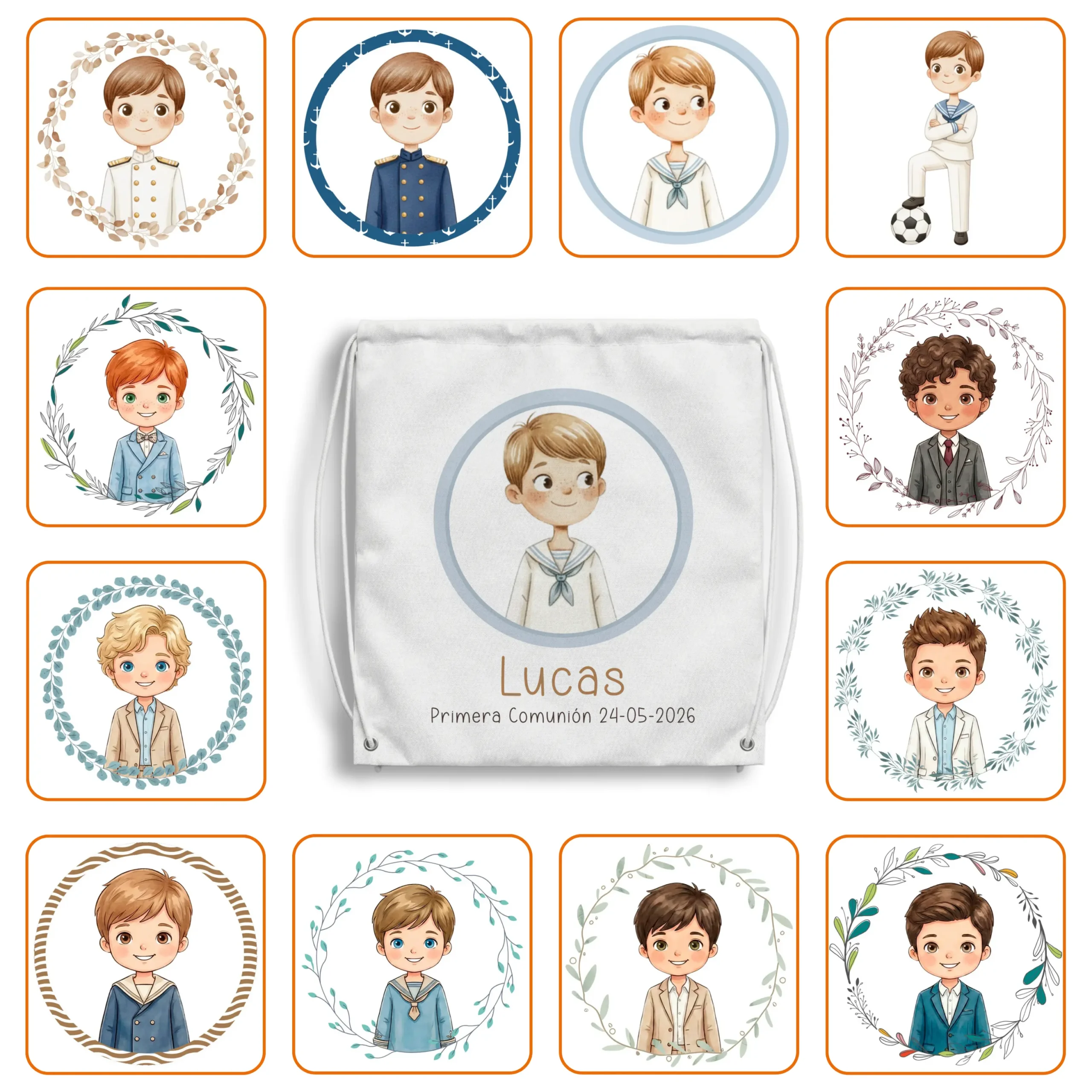 Mochila Poliéster Personalizada Niño Comunión