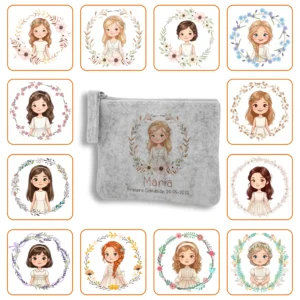Monedero de fieltro personalizado Niña Comunión