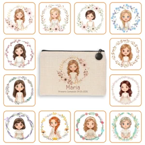 Monedero de Lino Personalizado Niña Comunión