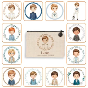 Monedero Lino Personalizado Niño Comunión