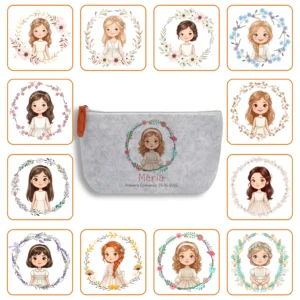 Neceser de Fieltro Personalizado Niña Comunión