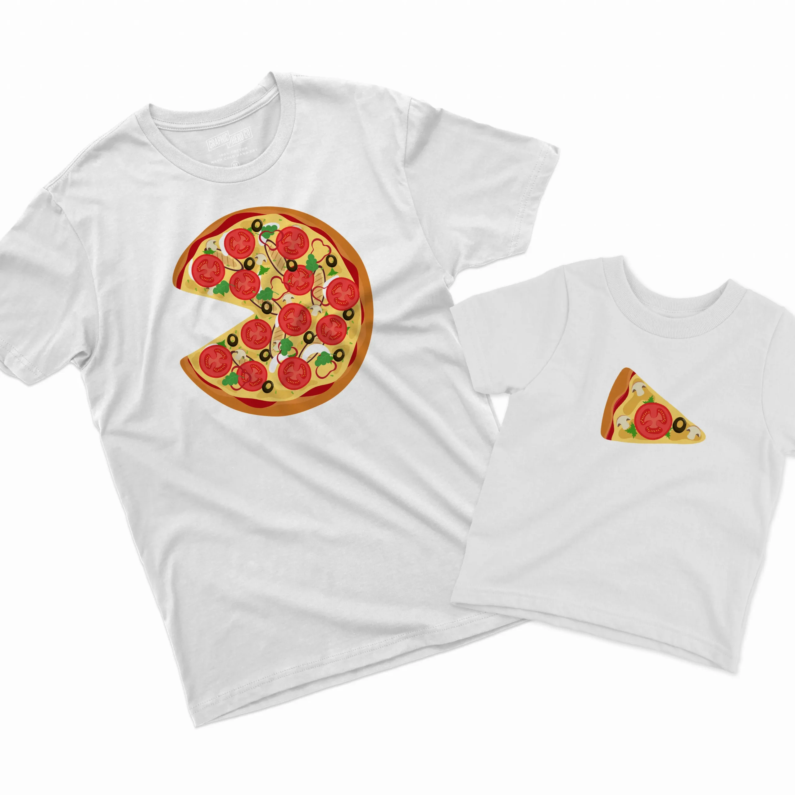 Camisetas Padre e Hijo Pizza Porción Pizza