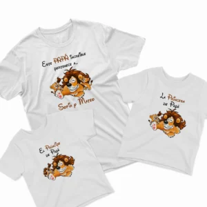 Camisetas Padre e Hijo Este Papá Increíble Pertenece a la Princesa y el Príncipe de Papá
