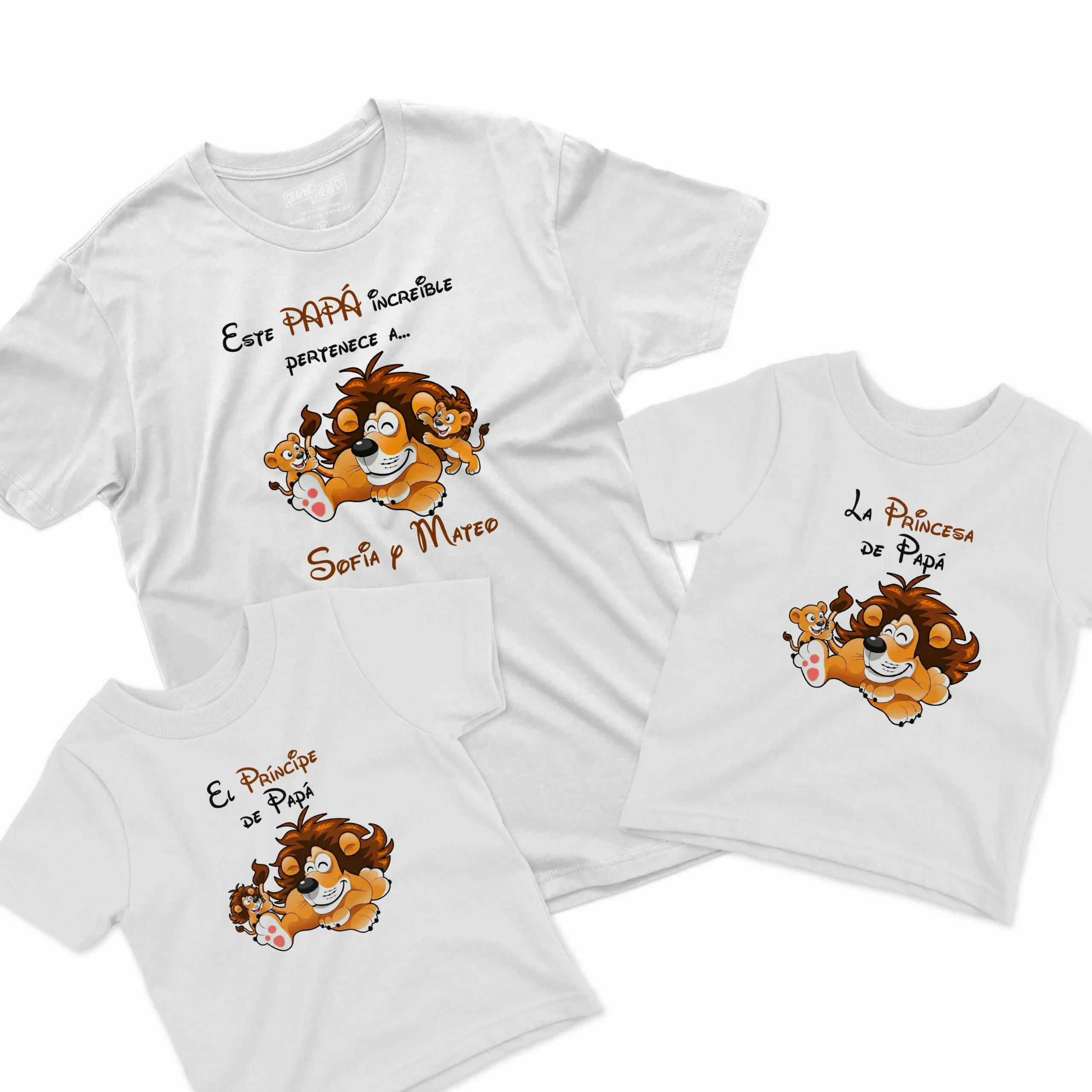 Camisetas Padre e Hijo Este Papá Increíble Pertenece a la Princesa y el Príncipe de Papá