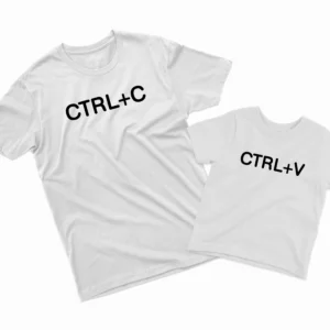 Camisetas Padre e Hijo Control + C Control +V